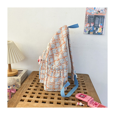 Alto nivel de apariencia pequeña bolsa de cheque fresco mochila de escuela secundaria mochila universitario estudiantes femeninos de otoño y invierno mochila