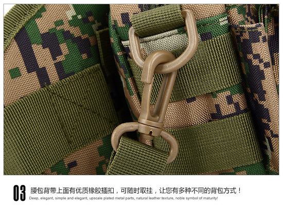 CAMO OUTDOOR PEQUEÑO PACO DE VALLA PUEDE DETACACIONARSE Tres usos Combinación de paquete de cintura Deportes Tactical de cintura cubierta espectáculo único