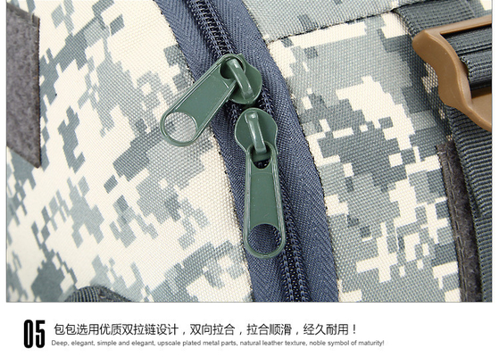 CAMO DOBLE BUCKET BACKET de gran capacidad exterior CAMO mochila hombro único cuerpo cruzado mochila de viaje