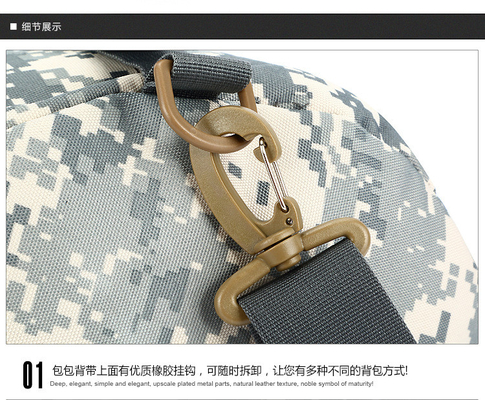 CAMO DOBLE BUCKET BACKET de gran capacidad exterior CAMO mochila hombro único cuerpo cruzado mochila de viaje