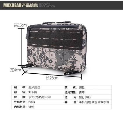 Nuevo bolso táctico de pecho masculino VEST VEST BOLSA de tres propósitos Camuflaje de motocicleta mochila de hombre