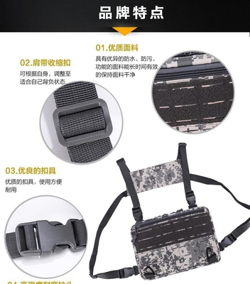 Nuevo bolso táctico de pecho masculino VEST VEST BOLSA de tres propósitos Camuflaje de motocicleta mochila de hombre