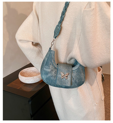 Popular nuevo diseño de nicho bolso de moda femenina estilo extranjero bolso mariposa sentido avanzado de todos los hombros bolso de debajo de los brazos