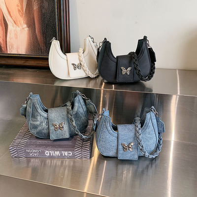 Popular nuevo diseño de nicho bolso de moda femenina estilo extranjero bolso mariposa sentido avanzado de todos los hombros bolso de debajo de los brazos