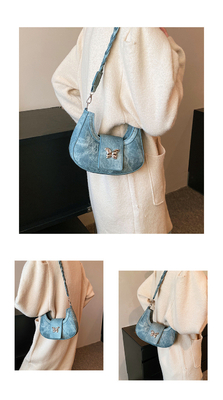 Popular nuevo diseño de nicho bolso de moda femenina estilo extranjero bolso mariposa sentido avanzado de todos los hombros bolso de debajo de los brazos