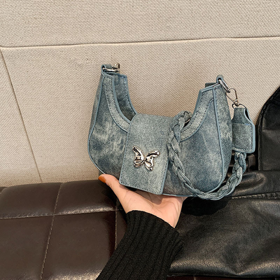 Popular nuevo diseño de nicho bolso de moda femenina estilo extranjero bolso mariposa sentido avanzado de todos los hombros bolso de debajo de los brazos