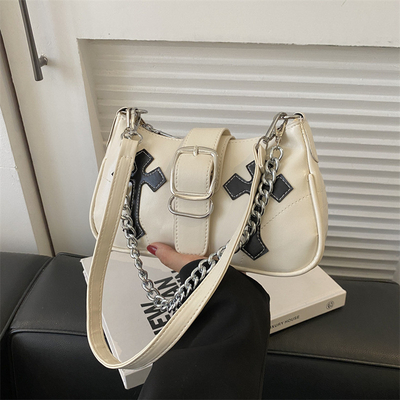 Bolso de alta calidad de ropa interior para mujeres nueva moda de otoño e invierno moda de nicho todo retro cadena de pasajeros hombro y hombro