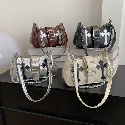 Bolso de alta calidad de ropa interior para mujeres nueva moda de otoño e invierno moda de nicho todo retro cadena de pasajeros hombro y hombro