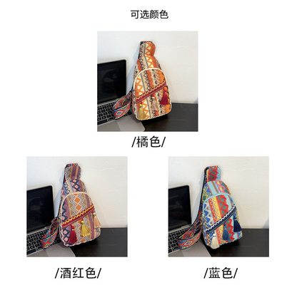 NUEVA MODA CHINESE BOLSA de hombro único BOLSA de cuerpo cruzado RED SINPLÍCO Estilo étnico BOLSA PEQUEÑA TEXTURA BOLSA de pecho BOLSA DE MUJER