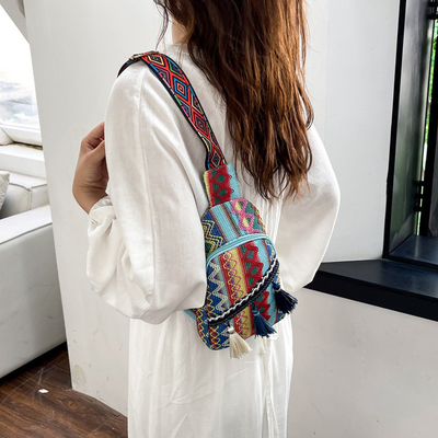 NUEVA MODA CHINESE BOLSA de hombro único BOLSA de cuerpo cruzado RED SINPLÍCO Estilo étnico BOLSA PEQUEÑA TEXTURA BOLSA de pecho BOLSA DE MUJER