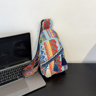 NUEVA MODA CHINESE BOLSA de hombro único BOLSA de cuerpo cruzado RED SINPLÍCO Estilo étnico BOLSA PEQUEÑA TEXTURA BOLSA de pecho BOLSA DE MUJER