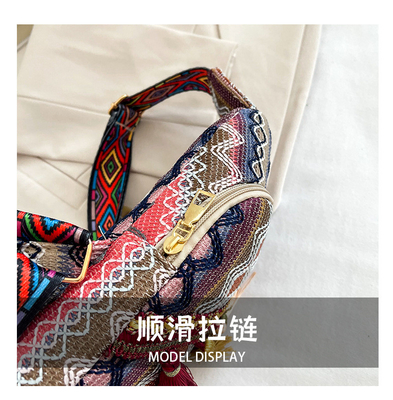NUEVA MODA CHINESE BOLSA de hombro único BOLSA de cuerpo cruzado RED SINPLÍCO Estilo étnico BOLSA PEQUEÑA TEXTURA BOLSA de pecho BOLSA DE MUJER