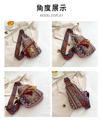 NUEVA MODA CHINESE BOLSA de hombro único BOLSA de cuerpo cruzado RED SINPLÍCO Estilo étnico BOLSA PEQUEÑA TEXTURA BOLSA de pecho BOLSA DE MUJER