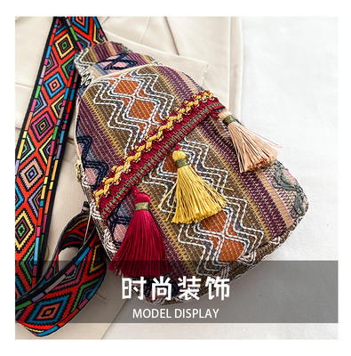 NUEVA MODA CHINESE BOLSA de hombro único BOLSA de cuerpo cruzado RED SINPLÍCO Estilo étnico BOLSA PEQUEÑA TEXTURA BOLSA de pecho BOLSA DE MUJER