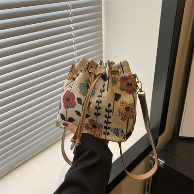 Nuevo chino nacional de viento en las axilas bolsillo de bolsa sencilla moda tendencia de verano nuevo estilo de lino de alta calidad sentido hombro único
