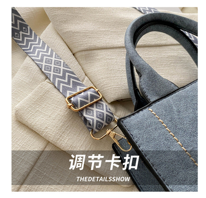 VINTAGE CHIC TEXTURED LETTER TOTE BAG BOLSA DE MUJER 2024 NUEVO BOLSA de moda de gran capacidad BOLSA de hombro con correa ancha