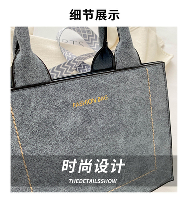 VINTAGE CHIC TEXTURED LETTER TOTE BAG BOLSA DE MUJER 2024 NUEVO BOLSA de moda de gran capacidad BOLSA de hombro con correa ancha