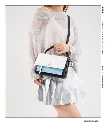 2024 Primavera y verano nueva moda bolsa cuadrada pequeña bolsa de hombro único bolsa de color coincidente mano bolsa de cuerpo cruzado