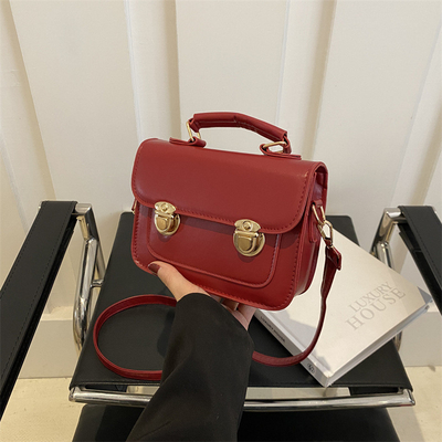 SENSIÓN SENIOR DE RETRO BOLSA PEQUEÑA MUJERES 2024 NUEVA moda de verano estilo extranjero bolso de hombro pequeño sin todo bolso de mano cuadrado