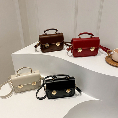 SENSIÓN SENIOR DE RETRO BOLSA PEQUEÑA MUJERES 2024 NUEVA moda de verano estilo extranjero bolso de hombro pequeño sin todo bolso de mano cuadrado