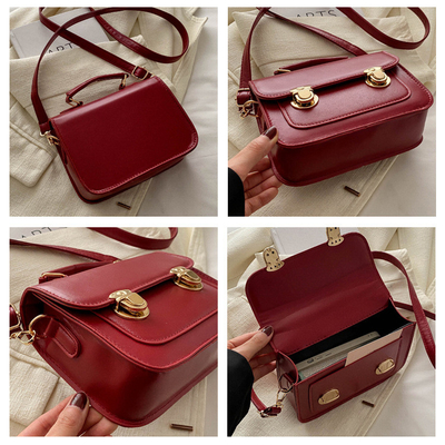 SENSIÓN SENIOR DE RETRO BOLSA PEQUEÑA MUJERES 2024 NUEVA moda de verano estilo extranjero bolso de hombro pequeño sin todo bolso de mano cuadrado
