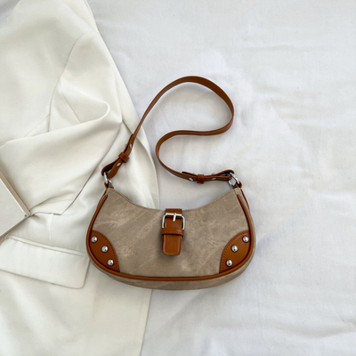 BOLSA DE BRAZOS Casual de moda francesa Mujeres 2024 NUEVA TEXTURA BOLSA de bolso de color sencillo