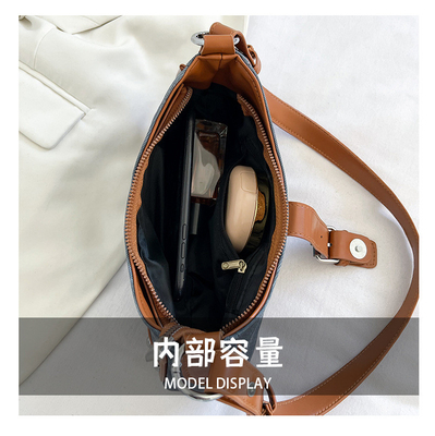 BOLSA DE BRAZOS Casual de moda francesa Mujeres 2024 NUEVA TEXTURA BOLSA de bolso de color sencillo