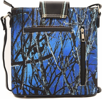 Camuflaje Rhinestone Cruz Pistola Fijación Western Crossbody Bolsos de mano Cowgirl País Bolso con taco Mujeres hombro único