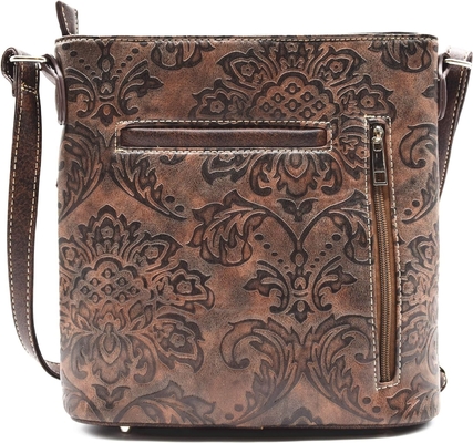 Mujeres de la moda occidental estilo de cuero Fringe de cuerpo cruzado bolsos de mano de mujeres bolso país cada día bolso de hombro