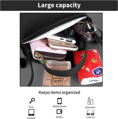 BOLSA de hombro de mujer BOLSA de cuerpo cruzado BOLSA de hombro redonda con cremallera y correa ajustable BOLSA de mano de cuerpo cruzado