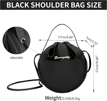BOLSA de hombro de mujer BOLSA de cuerpo cruzado BOLSA de hombro redonda con cremallera y correa ajustable BOLSA de mano de cuerpo cruzado
