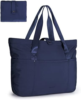 Bolso de bolsa para mujeres, bolso de bolsa plegable con cremallera Bolso de hombro grande Bolso de mano superior para viajes, trabajo
