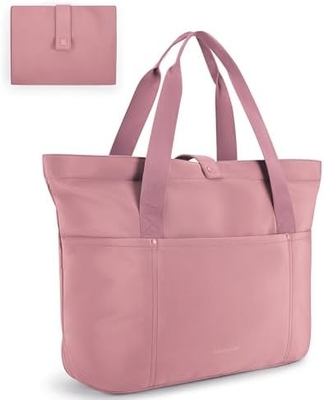 Bolso de bolsa para mujeres, bolso de bolsa plegable con cremallera Bolso de hombro grande Bolso de mano superior para viajes, trabajo