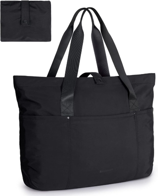 Bolso de bolsa para mujeres, bolso de bolsa plegable con cremallera Bolso de hombro grande Bolso de mano superior para viajes, trabajo