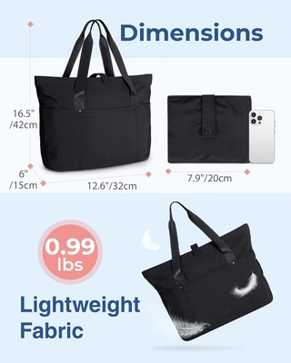 Bolso de bolsa para mujeres, bolso de bolsa plegable con cremallera Bolso de hombro grande Bolso de mano superior para viajes, trabajo