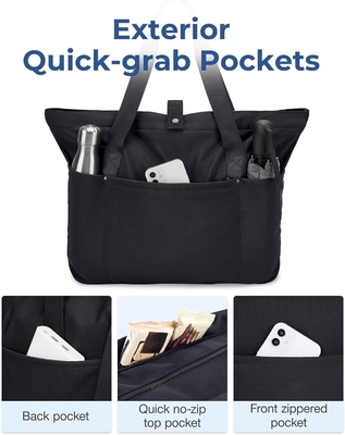 Bolso de bolsa para mujeres, bolso de bolsa plegable con cremallera Bolso de hombro grande Bolso de mano superior para viajes, trabajo