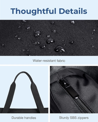 Bolso de bolsa para mujeres, bolso de bolsa plegable con cremallera Bolso de hombro grande Bolso de mano superior para viajes, trabajo