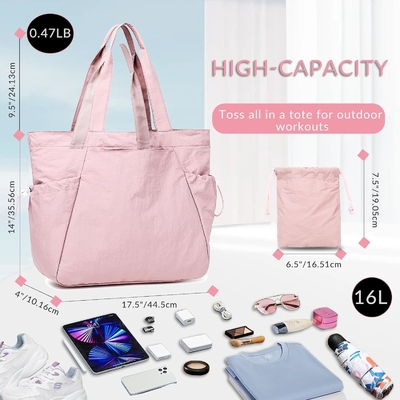 BTOOP TOTE BAG PARA MUJERES, BAGAS PLAYDABLE para el gimnasio en la playa, BAGAS LIGERAS para viajes y trabajo