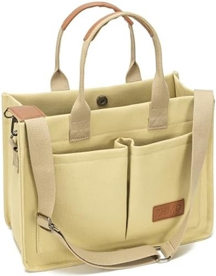 LARGO LATINO BOLSA TOTE PARA MUJERES con bolsillos,Laptop bolsos para todo el cuerpo TODO TODO EL DÍA BOLSA DE MANOS PARA TRABAJO Playa gimnasio