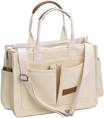 LARGO LATINO BOLSA TOTE PARA MUJERES con bolsillos,Laptop bolsos para todo el cuerpo TODO TODO EL DÍA BOLSA DE MANOS PARA TRABAJO Playa gimnasio