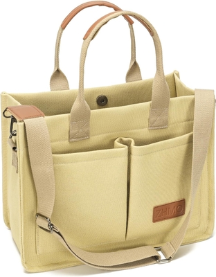 LARGO LATINO BOLSA TOTE PARA MUJERES con bolsillos,Laptop bolsos para todo el cuerpo TODO TODO EL DÍA BOLSA DE MANOS PARA TRABAJO Playa gimnasio