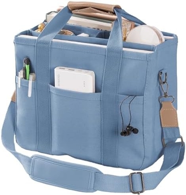 Bolso de lona con bolsillos múltiples Bolso de cuerpo cruzado de bolso para mujeres Bolso de hombro de moda Todo Bolso de bolso con Compart