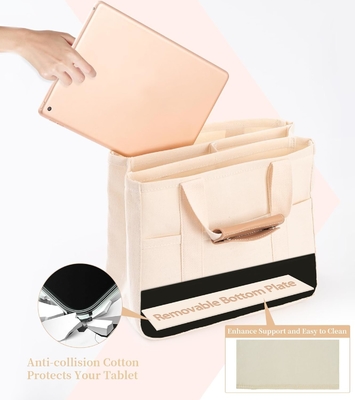 Bolso de lona con bolsillos múltiples Bolso de cuerpo cruzado de bolso para mujeres Bolso de hombro de moda Todo Bolso de bolso con Compart