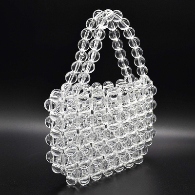 Miuco Mujeres Bolso de cuentas Bolsos de acrílico transparentes hechos a mano