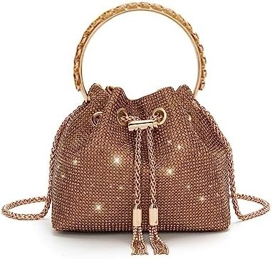 Bling Bolso de cristal de piedra para mujeres Bolso de mano de embrague brillante Bolso de cuerpo cruzado para la fiesta de bodas de la noche