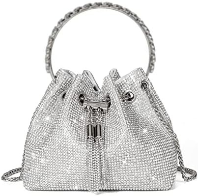 Bling Bolso de cristal de piedra para mujeres Bolso de mano de embrague brillante Bolso de cuerpo cruzado para la fiesta de bodas de la noche