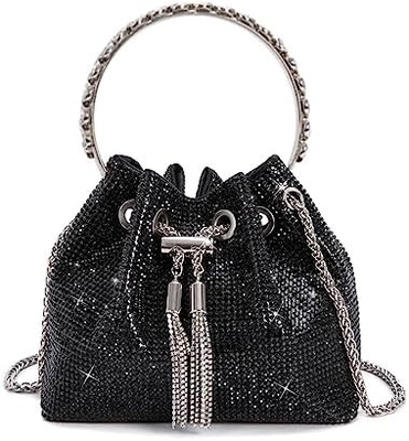 Bling Bolso de cristal de piedra para mujeres Bolso de mano de embrague brillante Bolso de cuerpo cruzado para la fiesta de bodas de la noche