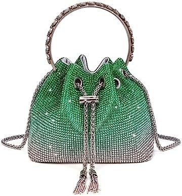 Bling Bolso de cristal de piedra para mujeres Bolso de mano de embrague brillante Bolso de cuerpo cruzado para la fiesta de bodas de la noche