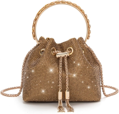 Bling Bolso de cristal de piedra para mujeres Bolso de mano de embrague brillante Bolso de cuerpo cruzado para la fiesta de bodas de la noche