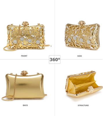 Bolso de noche bolsos de embrague bolsos para mujeres Rhinestones bolso fiesta brillante bolso de hombro bolso de boda con cadena